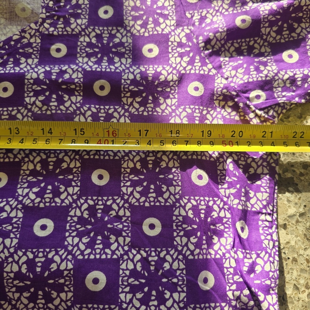 Women's Summer Printed Sz.S/M Vacation Bohemian Long Dress Purple.E183 - Picture 7 of 10